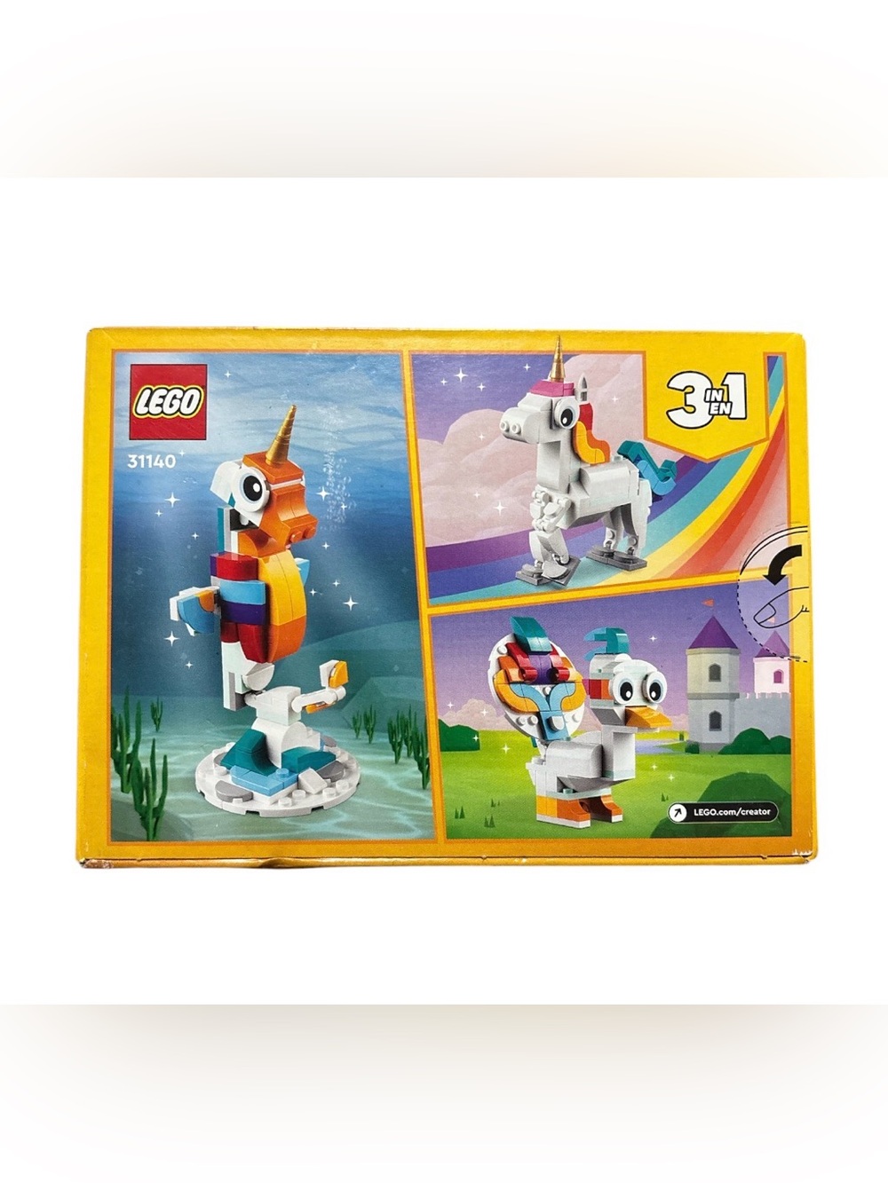 Lego Creator White Unicorn with Rainbow Mane and Tail - Picture 2 of 2